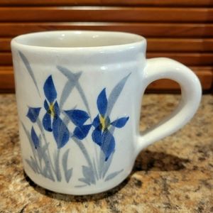 VTG OMC Otagiri Style Heavy Stoneware Blue Iris Mug